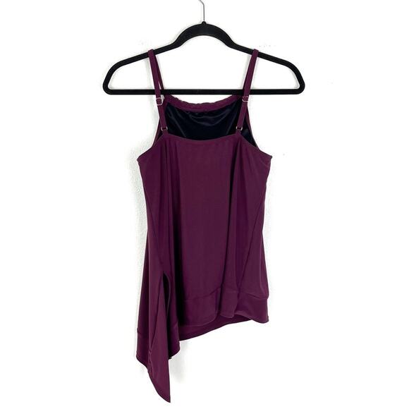 Dreamsuit Tankini Swimsuit Top Padded Shelf Bra Slimming Style Plum Purple - Picture 2 of 5